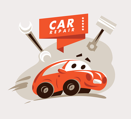 Cartoon Of Red Sport Car Clip Art, Vector Images & Illustrations ...