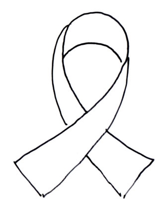 Printable Breast Cancer Ribbon Coloring Sheet Page 1