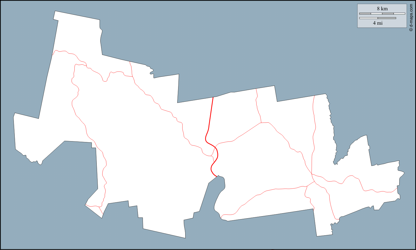Hampshire County: free map, free blank map, free outline map, free ...