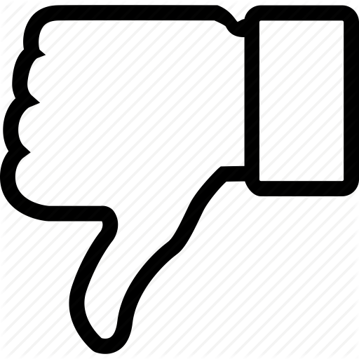Bad reputation, fail, negative result, thumb down icon | Icon ...