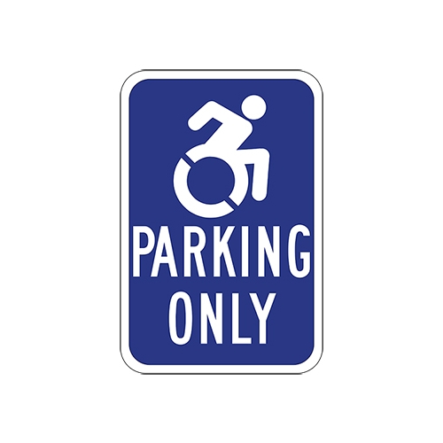 Active ISA Symbol Handicapped Parking Only Sign| StopSignsandMore