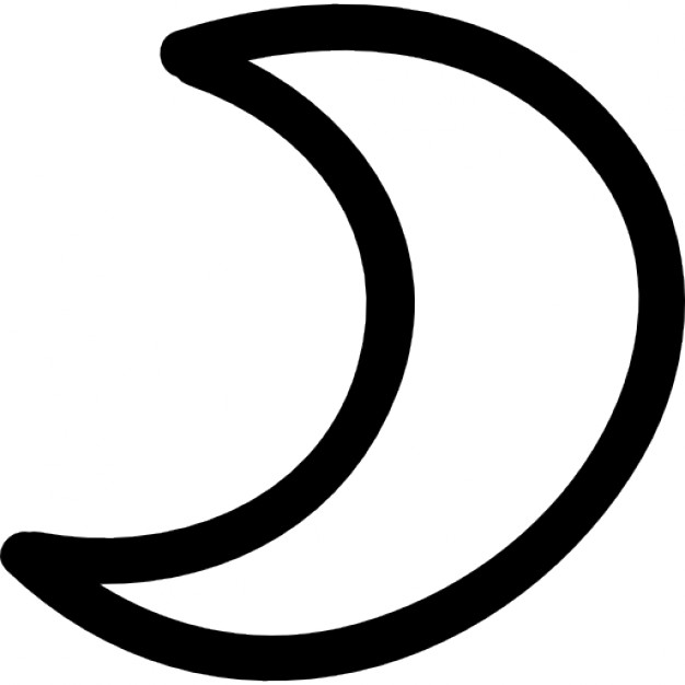 Moon phase hand drawn outline Icons | Free Download