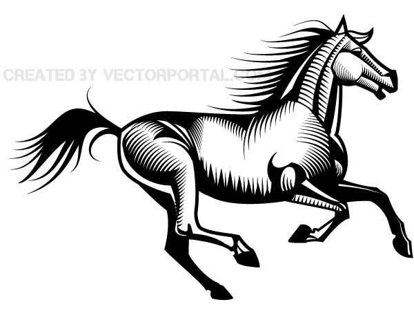 Galloping Horse Vector Art | Download Free Vector Art | Free-Vectors