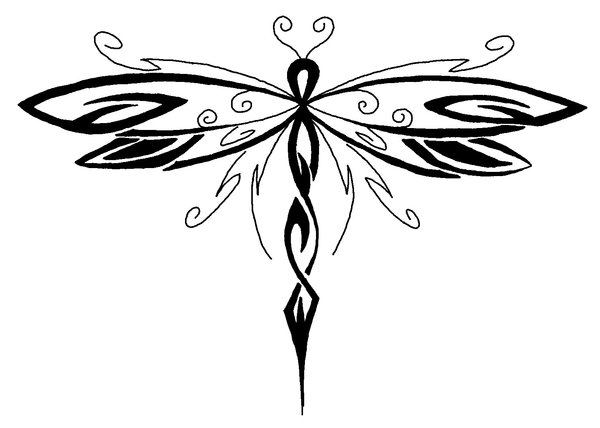Dragonfly Line Drawing