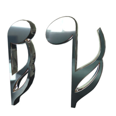 3d music notes model