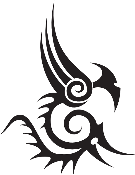 Tribal Heart Tattoo Clip Art | Mewarnai