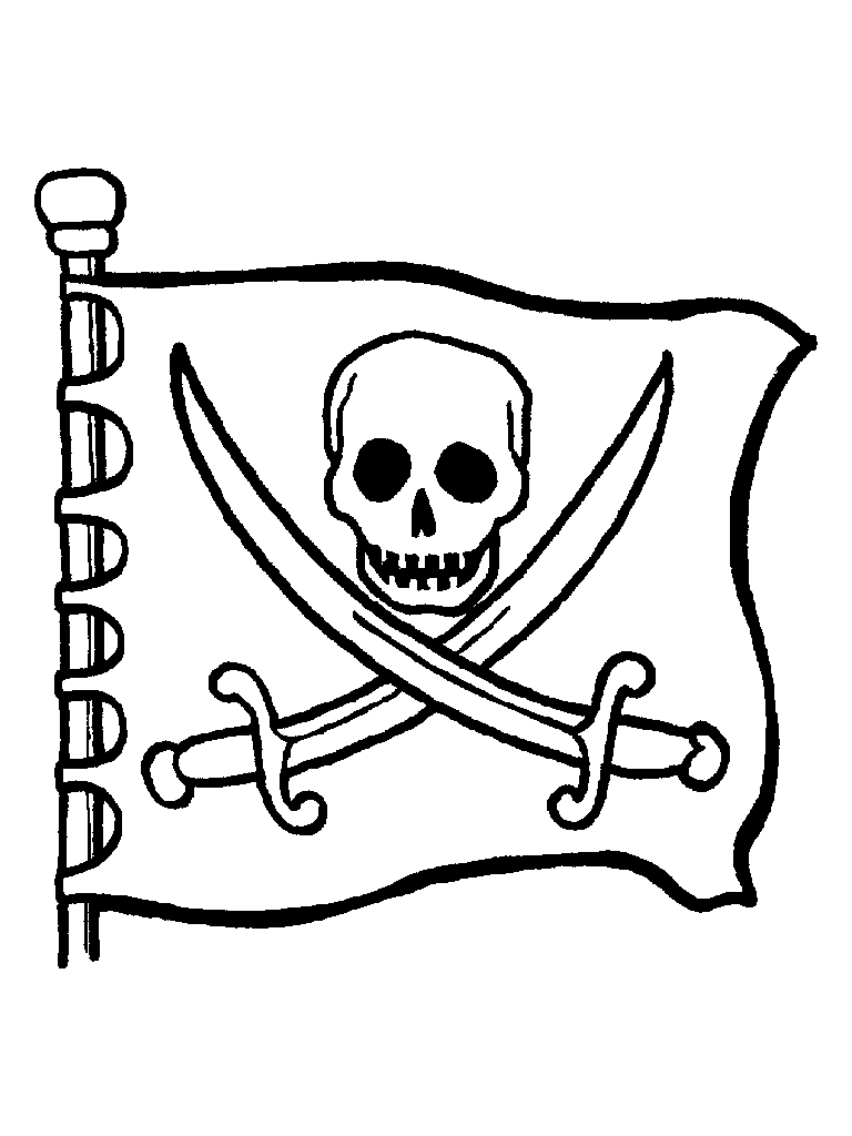 Flag Pirate Coloring | Jos Gandos Coloring Pages For Kids