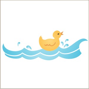 Rubber Ducky Border Stencil from Stencils and Decals.