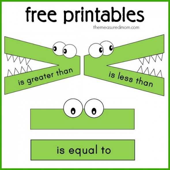 Less than, greater than" math activity - using toys! - The ...