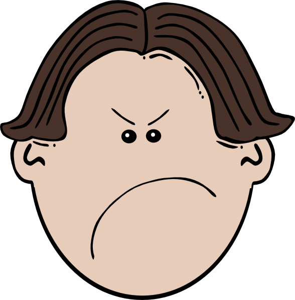 Angry face clipart