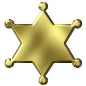 6 point sheriff star clip art