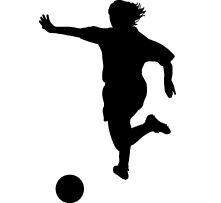 Girl Soccer Player Silhouette - Free Clipart Images