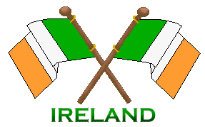 Flag Clip Art - Irish Flags - Free Flag Clip Art - Crossed Irish Flags