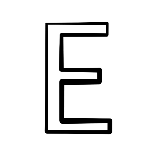 The letter e clipart