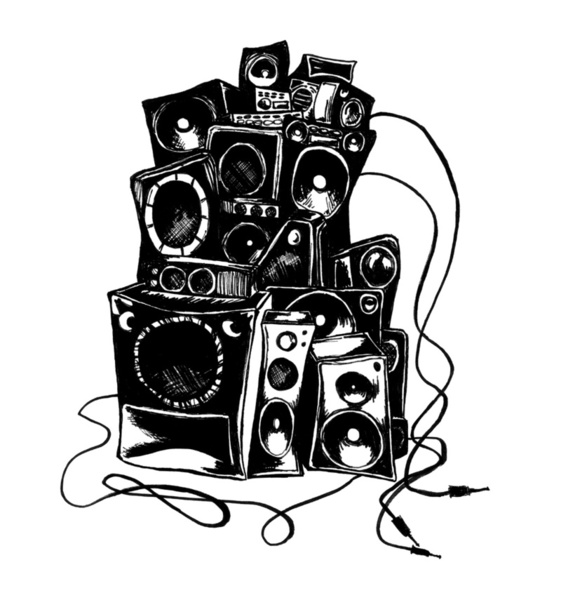 Boombox Drawing - ClipArt Best