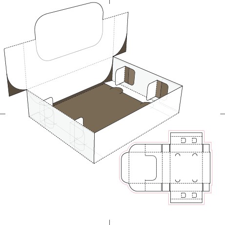 Paper package box print template vector 02 - Vector Cover free ...