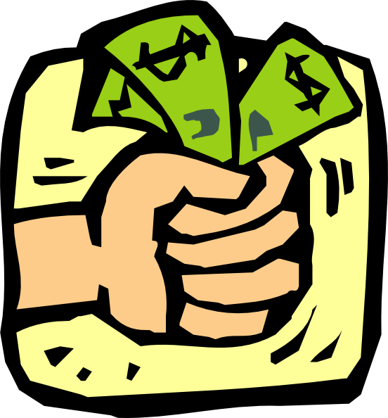 Fist Full Of Money clip art Free Vector / 4Vector
