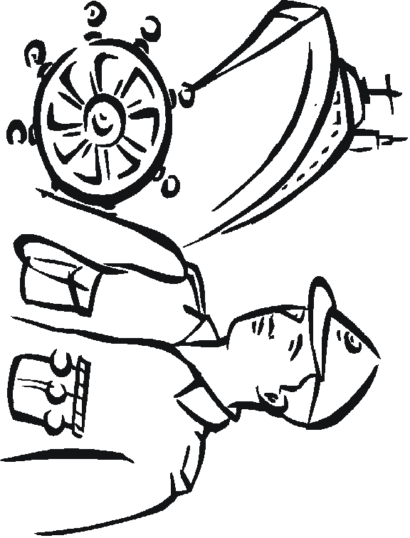 Navy Sailor Coloring Page | Mewarnai