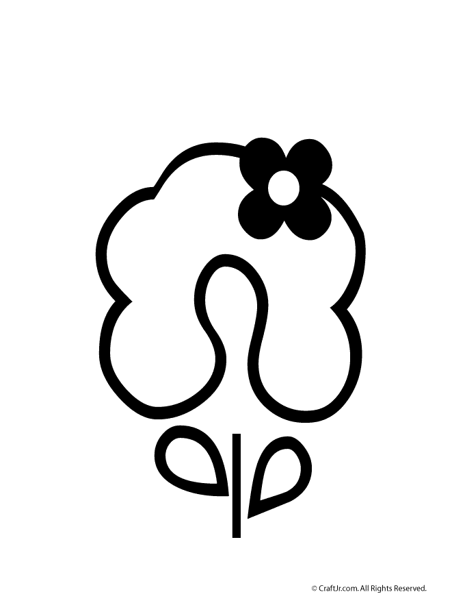 Flower Bubble Letter N - Woo! Jr. Kids Activities
