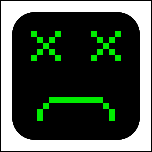 Sad Computer Clip Art - vector clip art online ...