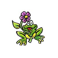 Funny Cartoon Frog Tattoo Design | Tattoobite.com