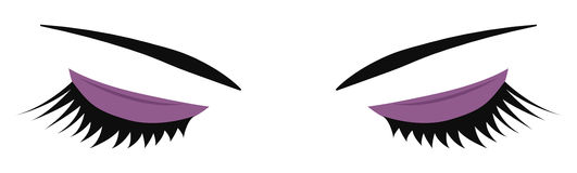 Closed eyes with lashes clipart