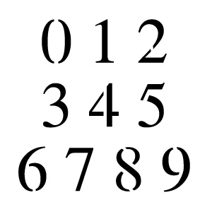 CCN0073 Times New Roman Numbers Stencils | Buy this Times Ne… | Flickr