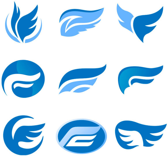Set of colored abstract logo design elements vector Free vector in ...