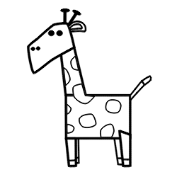 Drawing a cartoon giraffe
