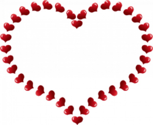 Red Heart Shaped Border With Little Hearts 17 205135629 Images 1 ...