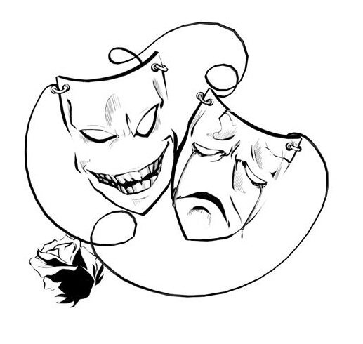 How To Draw Drama Masks - ClipArt Best