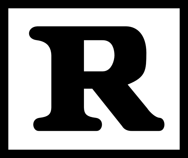 Rated R clip art Free Vector