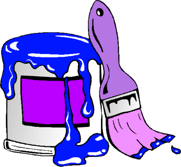 Paint can with brush - vector Clip Art