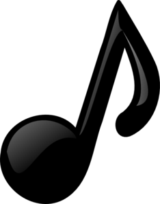 Black Eighth Note Clip Art - vector clip art online ...
