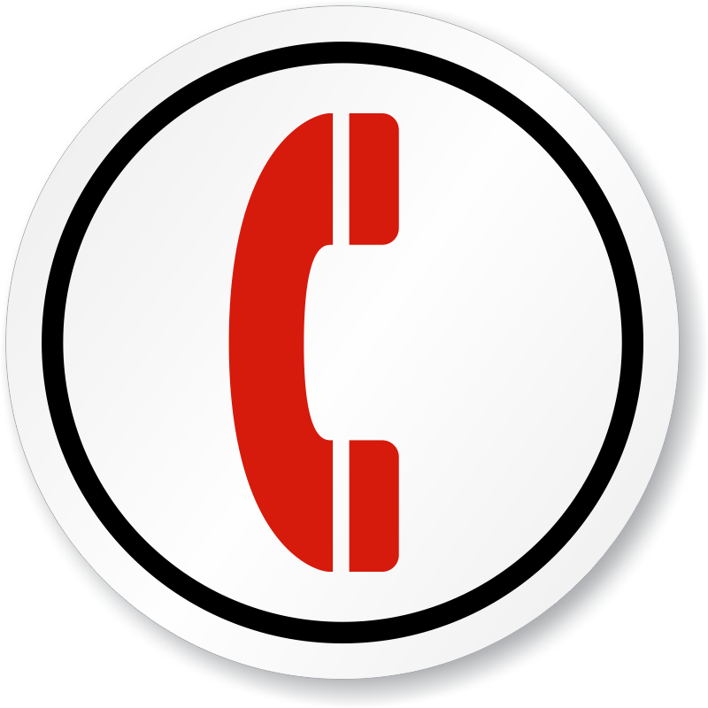 Telephone Symbol ISO Circle Sign - Ships Hassle Free, SKU: IS-1243 ...