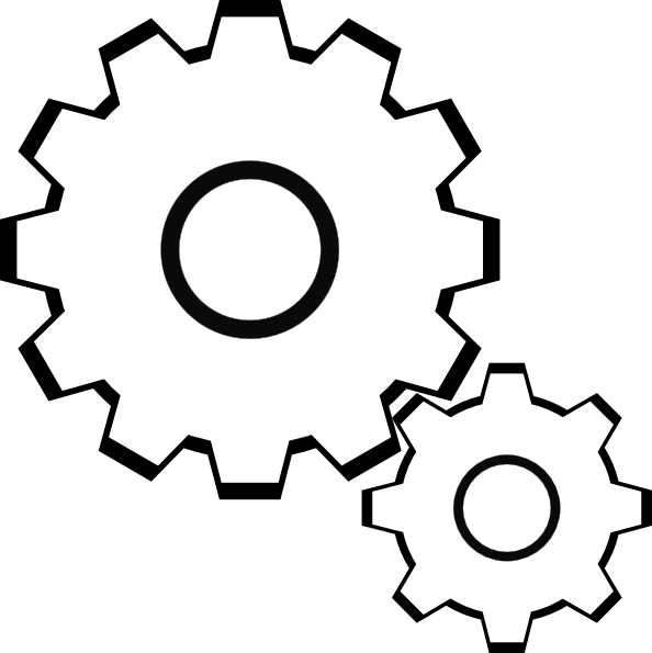 Simple Gears clip art - vector clip art online, royalty free ...