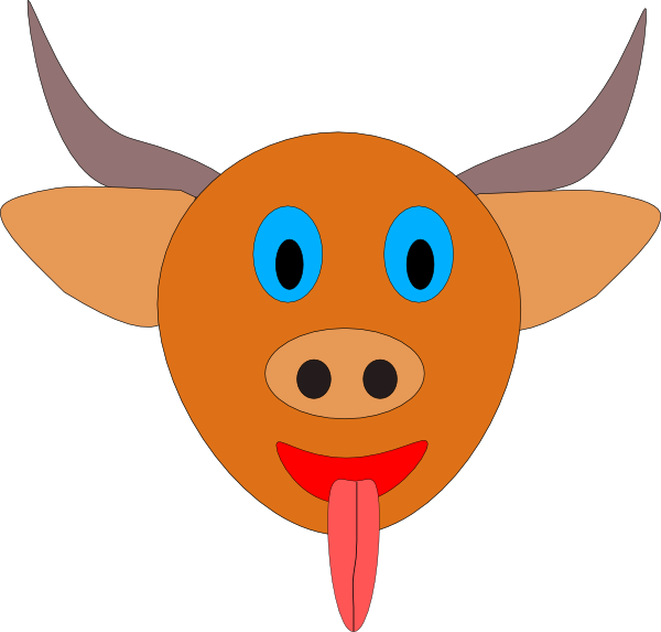 Bull S Head Cartoon Clip Art - vector clip art online ...