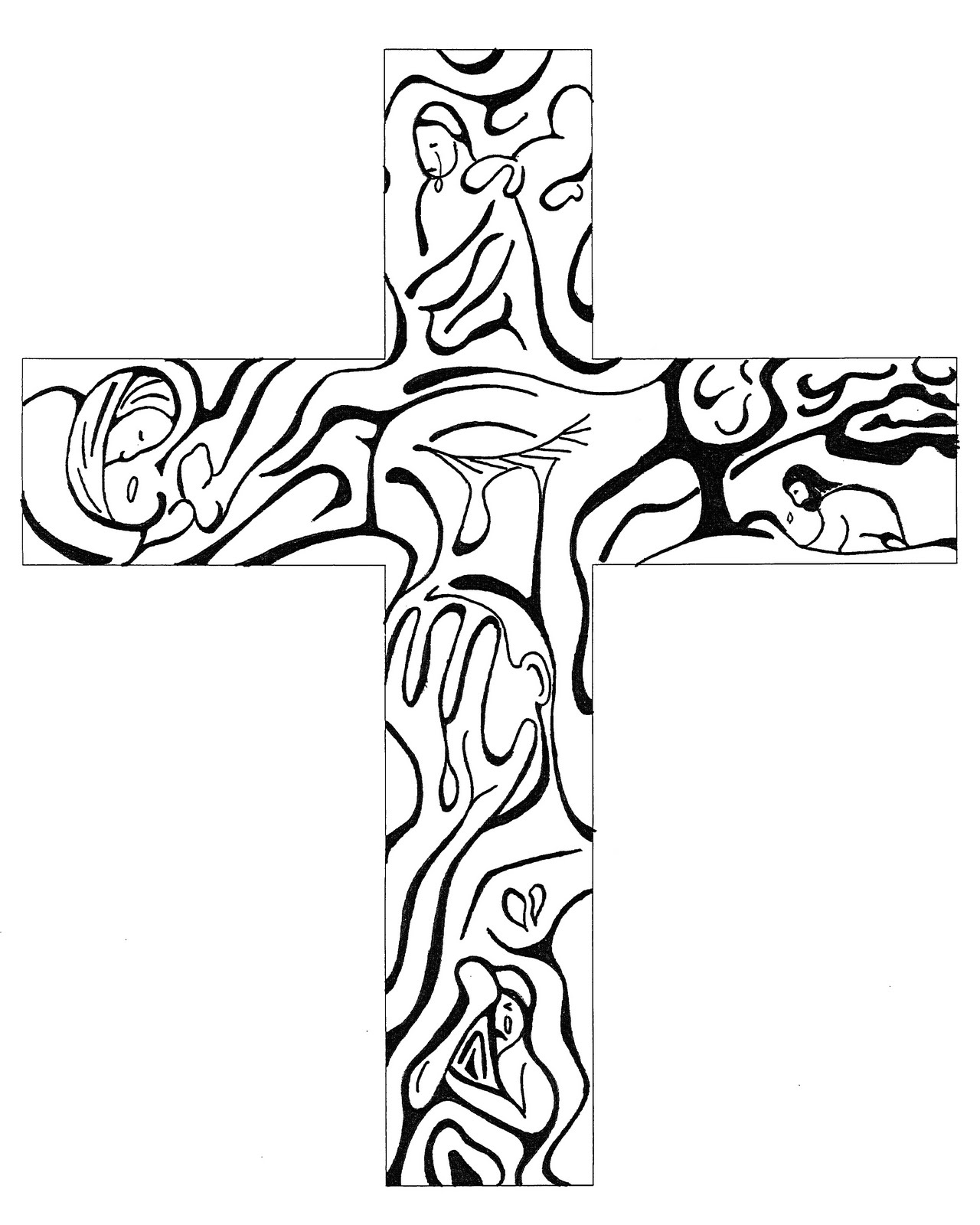 Church Stage Decorating Ideas: Easter 2009 Art Cross