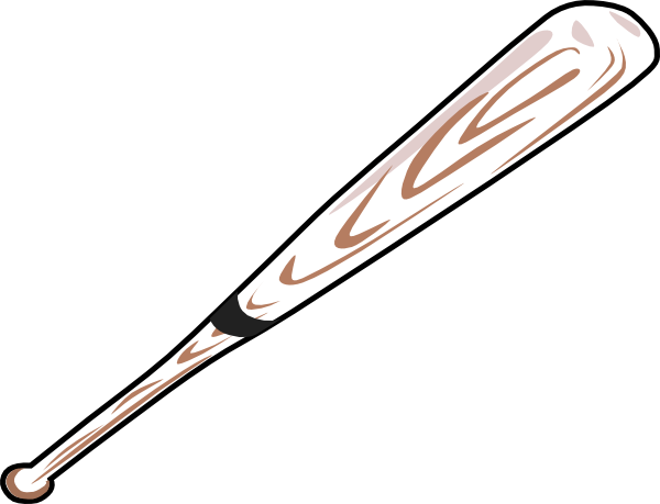 Clipart of a baseball bat