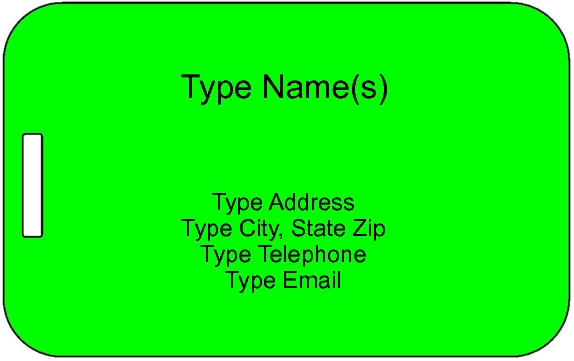 Luggage Tag Template - ClipArt Best
