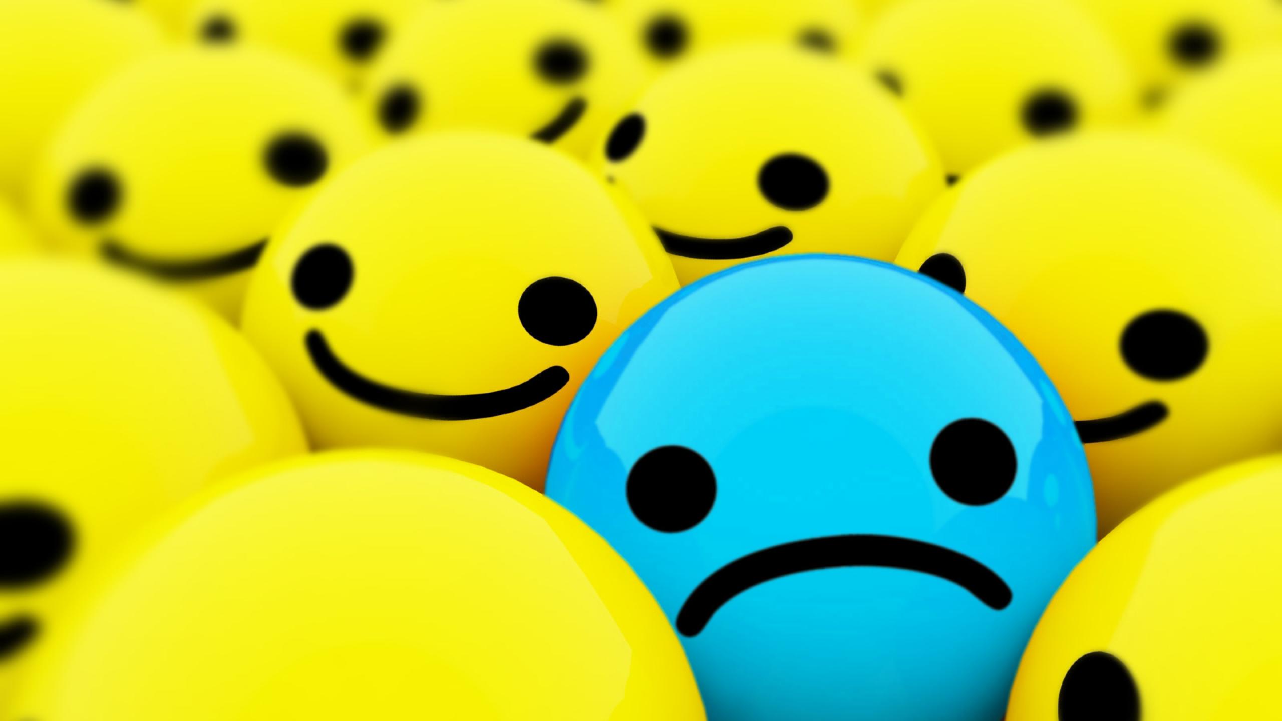 smiley face blue sad somber #3A9