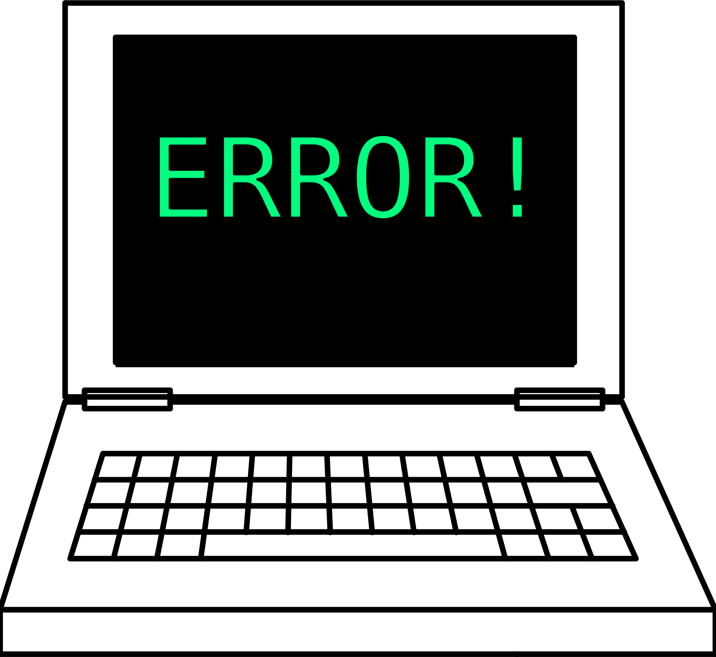 Clipart - Laptop with Error