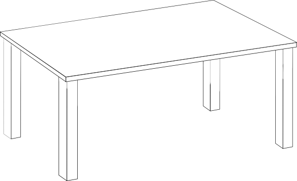 Table Clip Art Black And White - Free Clipart Images
