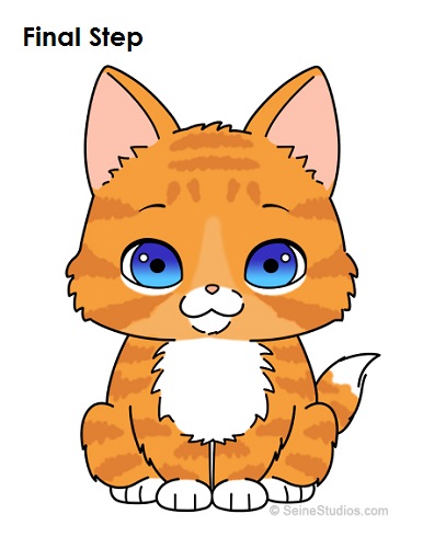 How to Draw a Cartoon Kitten
