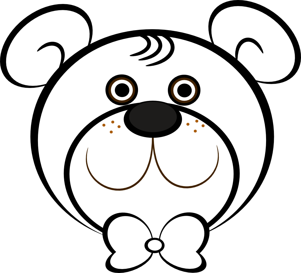 Bear Black And White Clipart