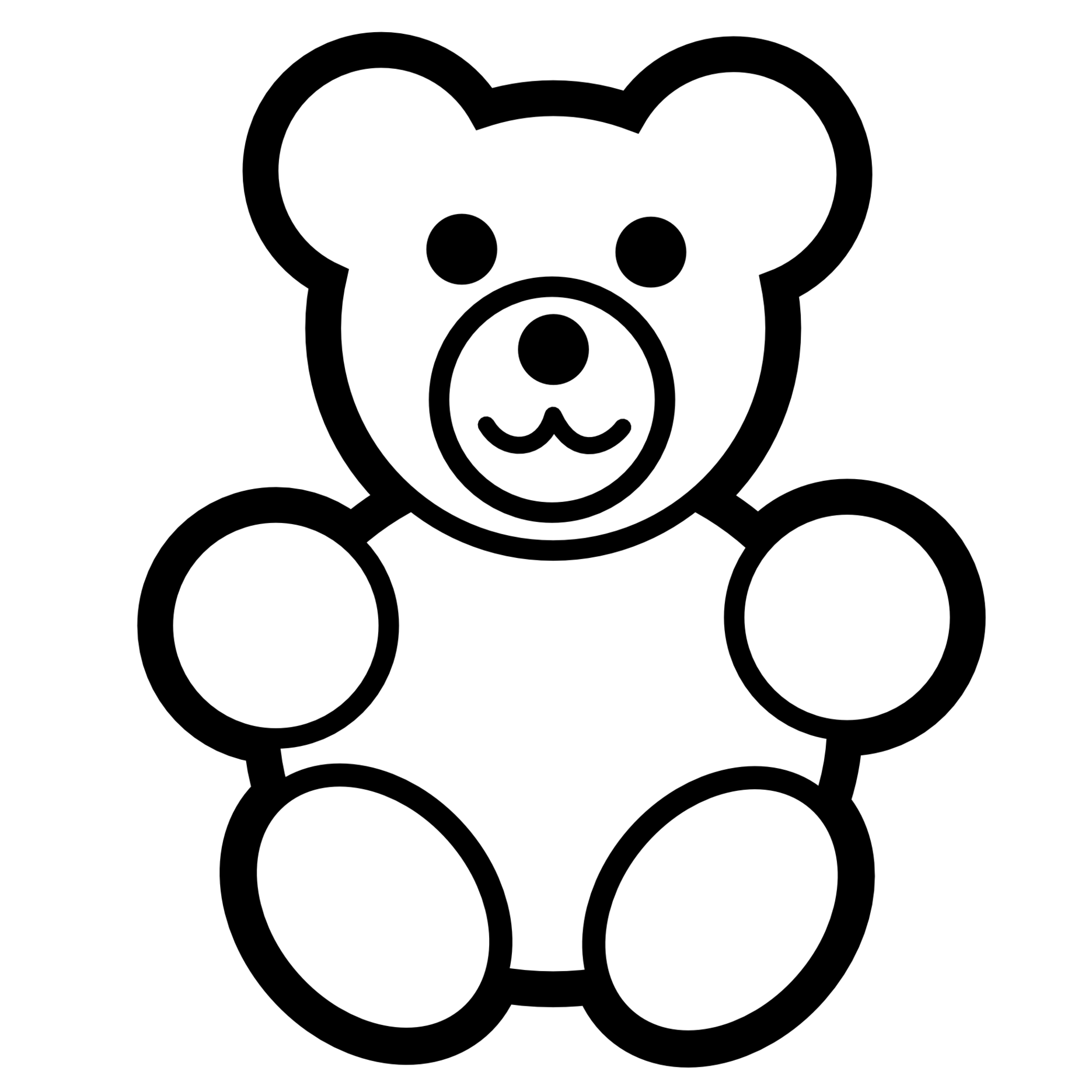 Bear Line Drawing Clipart - Free to use Clip Art Resource