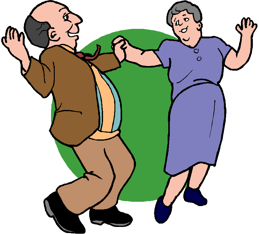 Old man dancing clipart