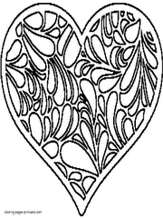 55 heart coloring pages