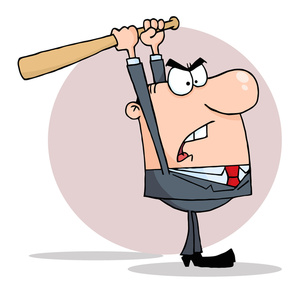 Angry cartoon man clipart