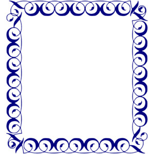 Blue Border clip art - Polyvore